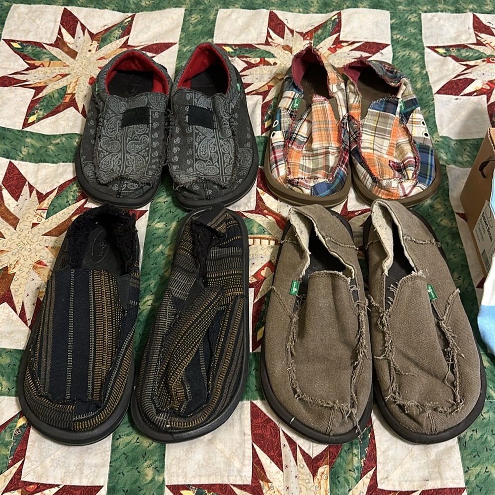 Multiple Pairs Of Sanuk And One Pair Of Tom’s Des… - image 2